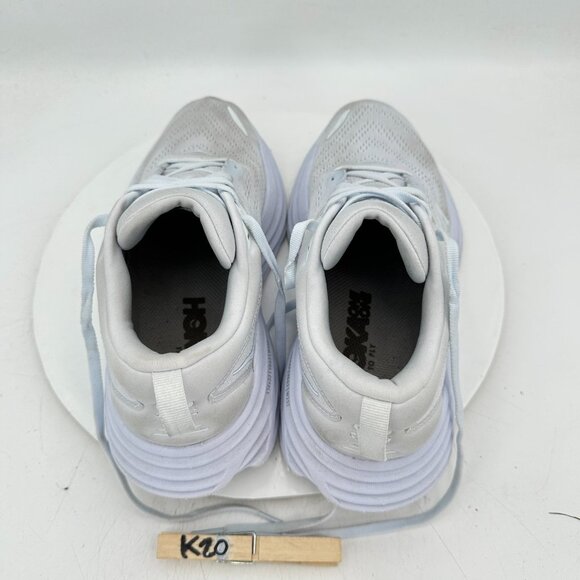 Hoka One One Bondi 8 Women Size 8.5D 1127952 WWH White Running Shoes - Picture 9 of 11